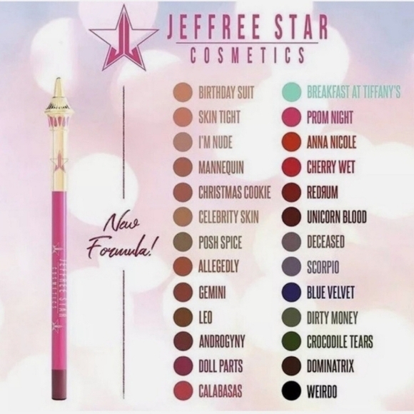 JEFFREE STAR COSMETICS Velvet Lip Liner in "Cherry Wet", NEW. - Picture 10 of 11